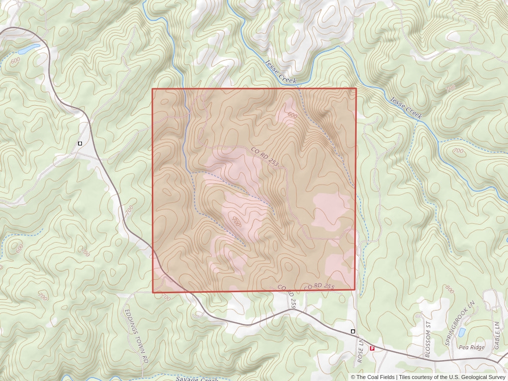 'Jesse Creek Min Tract Coal Bypass' | 40 acres in Shelby, Ala. | Established in 1996 | Oak Mountain Energy | 'ALES   047886'