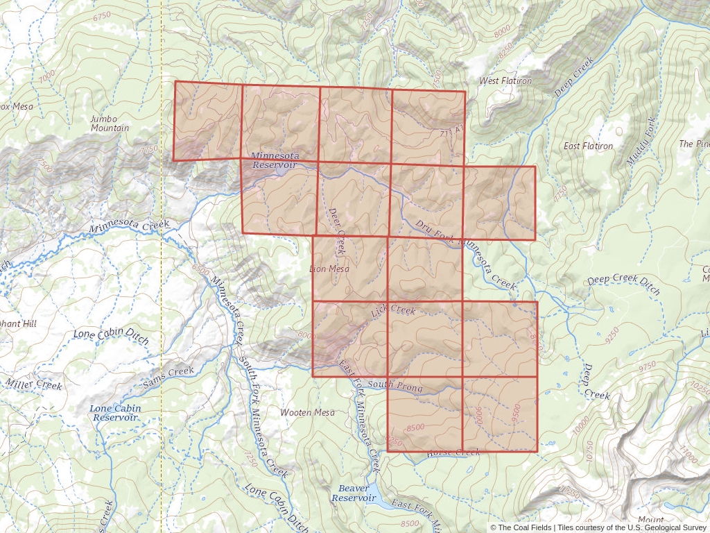'Piceance Basin Regional Coal Lease' | 5,797 acres in Gunnison, Colo. | Established in 1967 | Mountain Coal Co. et al. | 'COC    001362'