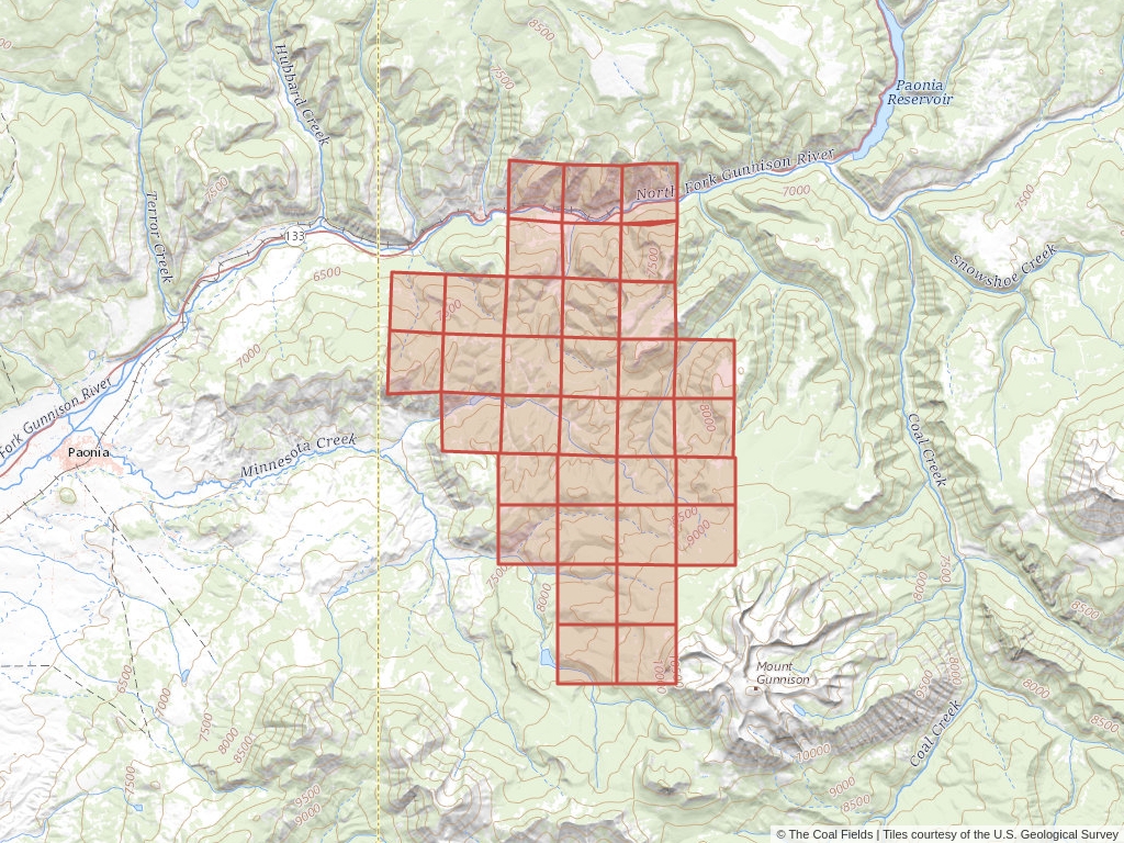'West Elk Mine Coal Mining Unit' | 13,470 acres in Gunnison, Colo. | Established in 1985 | Mountain Coal Co. | 'COC    057201'