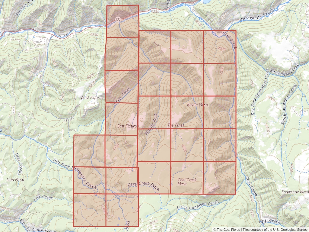 'Piceance Basin Coal Exploration License' | 12,593 acres in Gunnison, Colo. | Established in 1995 | Mountain Coal Co. | 'COC    058219'
