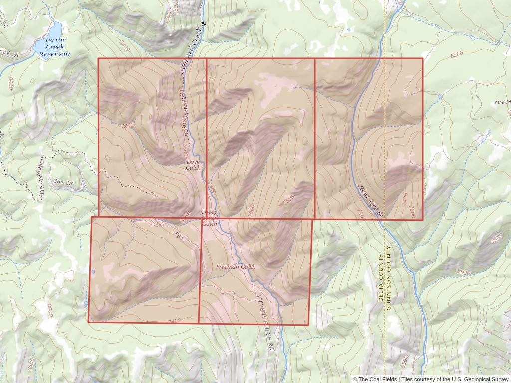 'Piceance Basin Regional Coal Lease' | 111 acres in Gunnison, Colo. | Established in 1959 | Grand Mesa Properties et al. | 'COC   0033301'