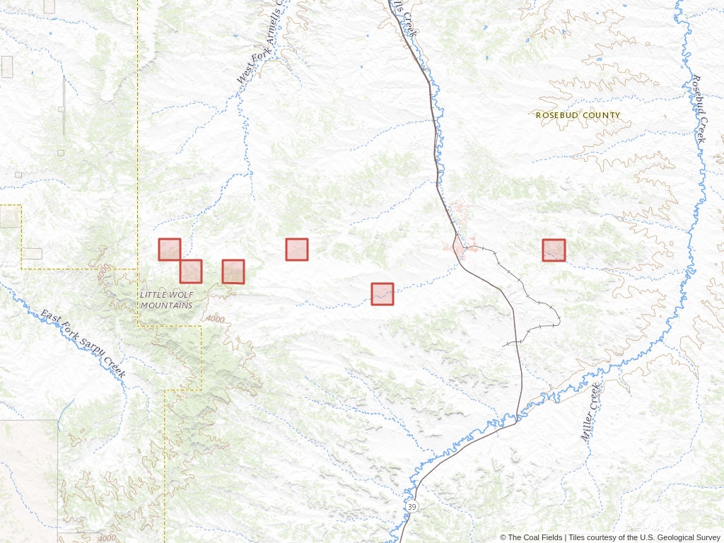 'Powder River Basin Coal Exploration License' | 2,111 acres in Rosebud, Mont. | Established in 1981 | Western Energy Company | 'MTM    050282'