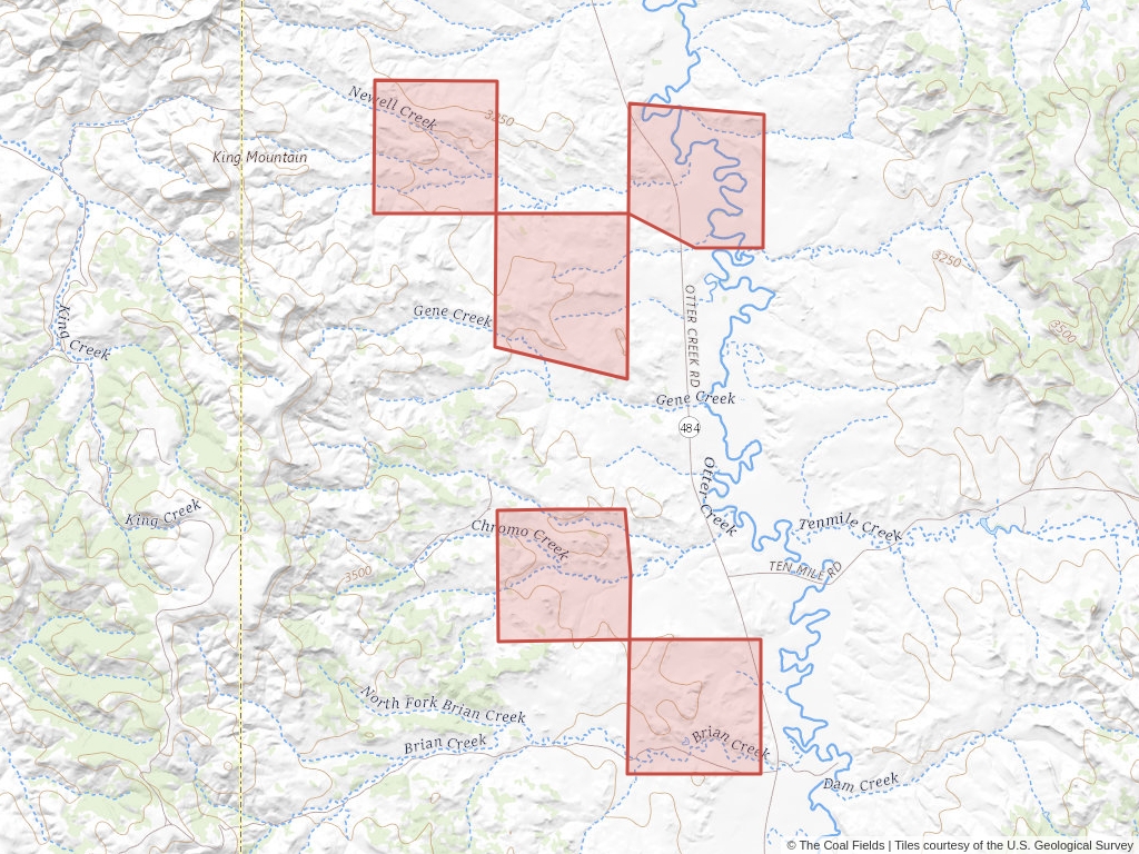'Southwest Otter Creek Regional Coal Lease' | 1,821 acres in Powder River, Mont. | Established in 1982 | Louis J Capra et al. | 'MTM    054718'