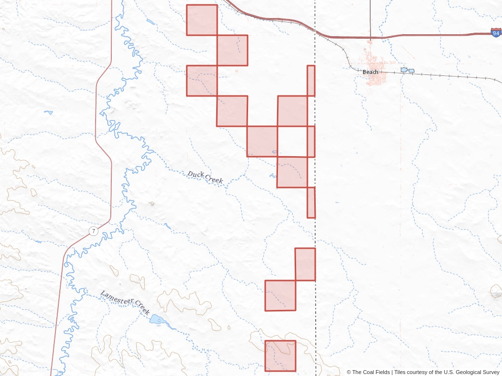 'Williston Basin Coal Exploration License' | 2,599 acres in Wibaux, Mont. | Established in 1982 | Tenneco Coal Company | 'MTM    056306'