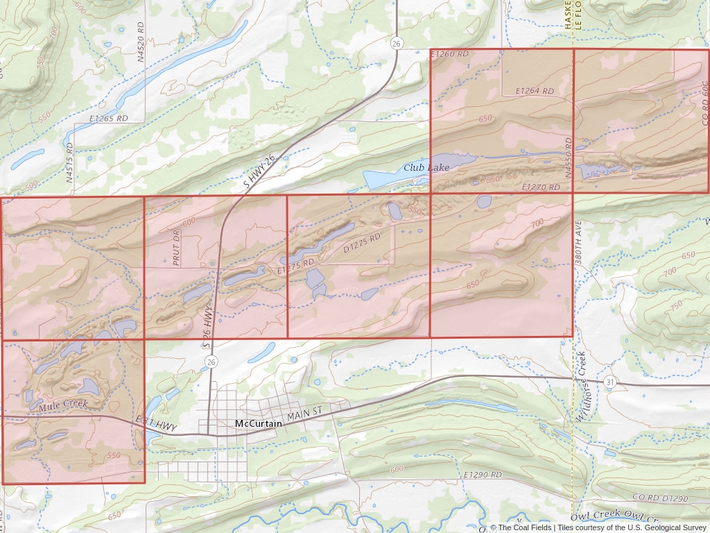 'Arkoma Basin Prefered Coal Lease' | 1,347 acres in Le Flore, Okla. | Established in 1948 | Evans Coal Company | 'OKBLM 0017564'