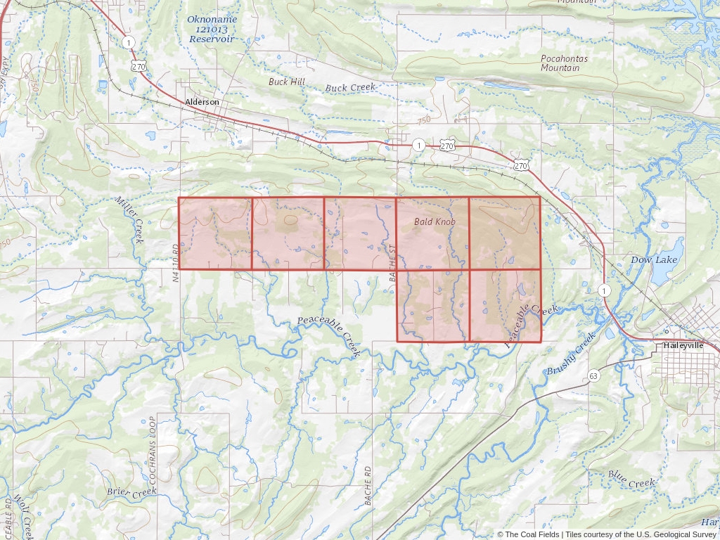 'Arkoma Basin Prefered Coal Lease' | 2,439 acres in Pittsburg, Okla. | Established in 1952 | Evans Coal Company | 'OKBLM 0029794'