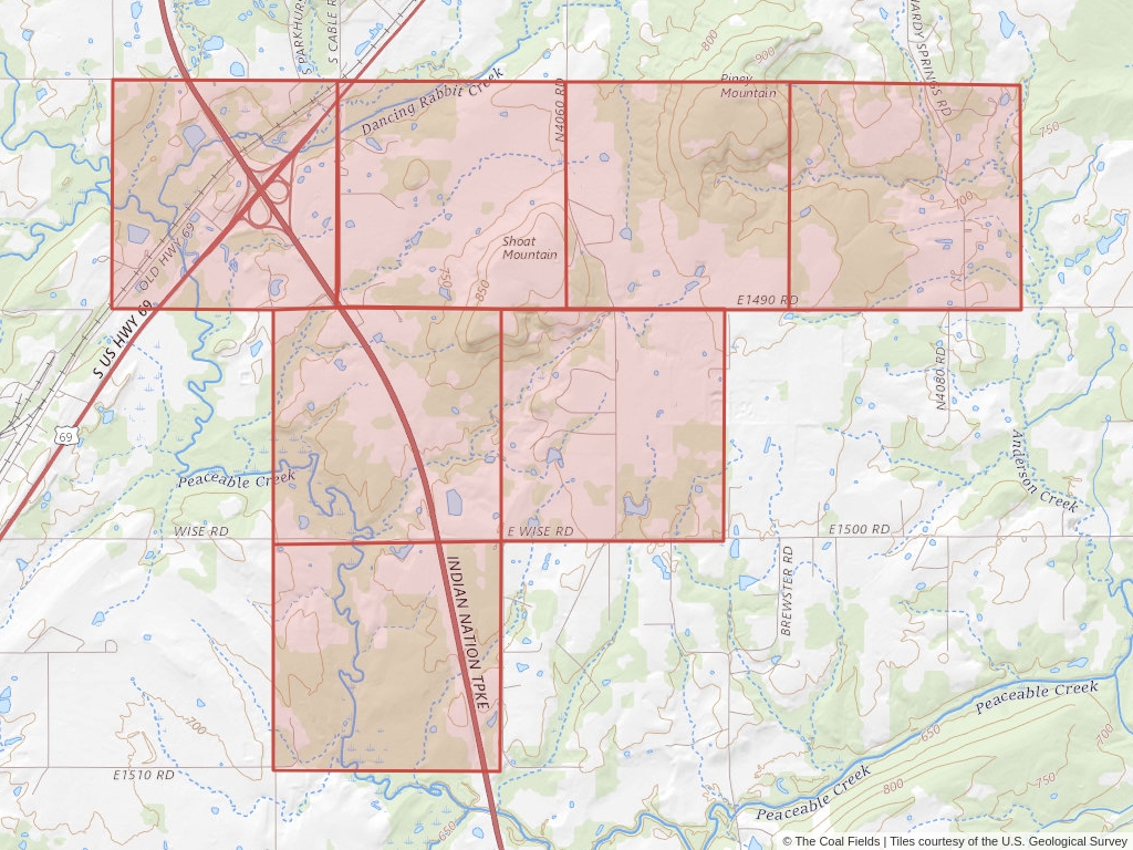 'Arkoma Basin Prefered Coal Lease' | 2,530 acres in Pittsburg, Okla. | Established in 1952 | Evans Coal Company | 'OKBLM 0031611'