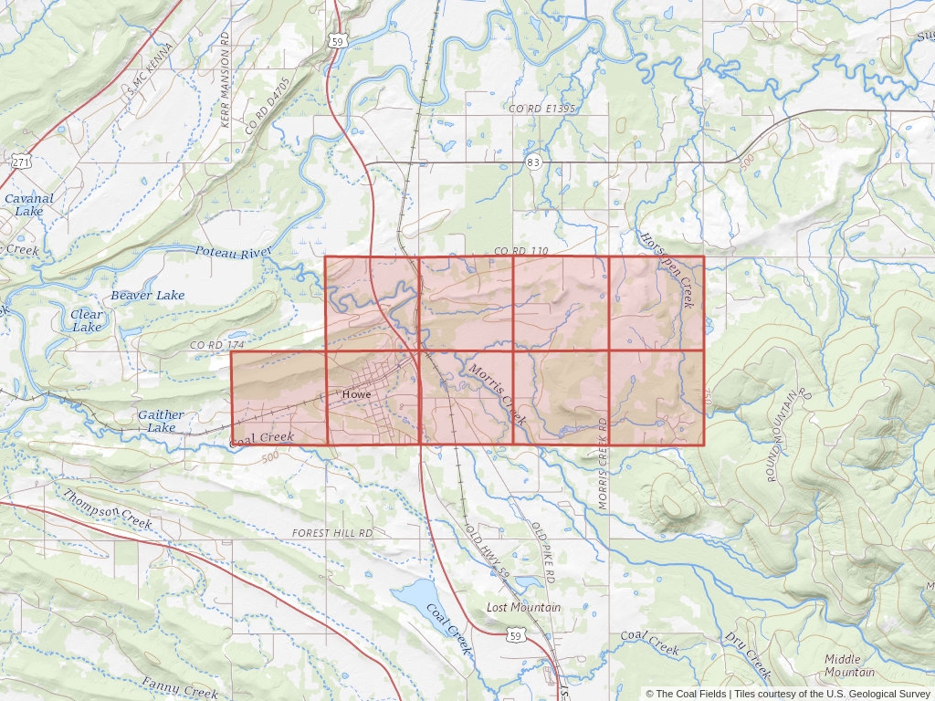 'Arkoma Basin Prefered Coal Lease' | 2,544 acres in Le Flore, Okla. | Established in 1957 | Ozark Fuels Corporation et al. | 'OKNM  0034521'