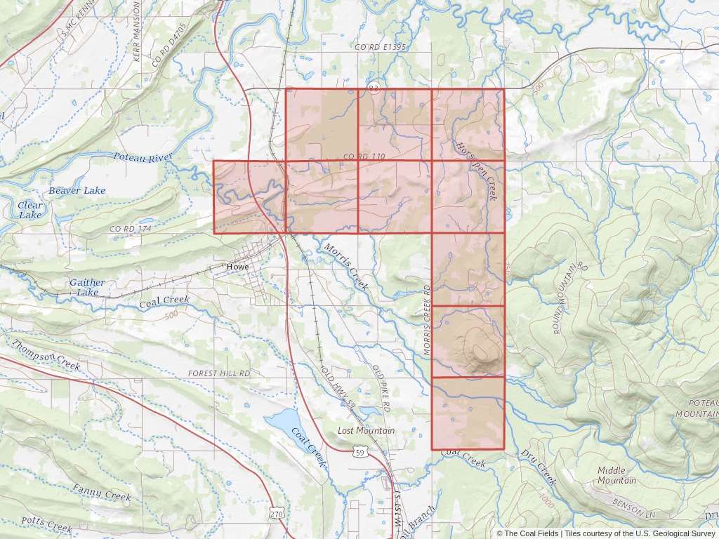'Arkoma Basin Prefered Coal Lease' | 4,375 acres in Le Flore, Okla. | Established in 1965 | Ozark Fuels Corporation et al. | 'OKNM  0556624'