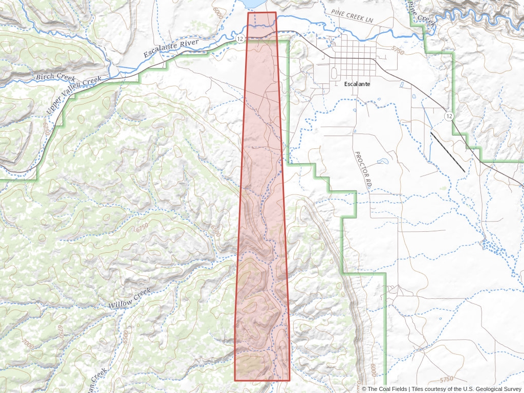 'Kaiparowits Basin Coal Lease' | 120 acres in Garfield, Utah | Established in 1929 | Pacificorp | 'UTSL  0048223'