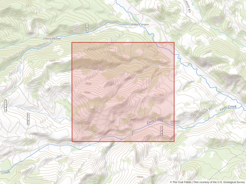 'Kaiparowits Basin Prefered Coal Lease' | 80 acres in Garfield, Utah | Established in 1944 | Woodward R Franks | 'UTSL  0064722'