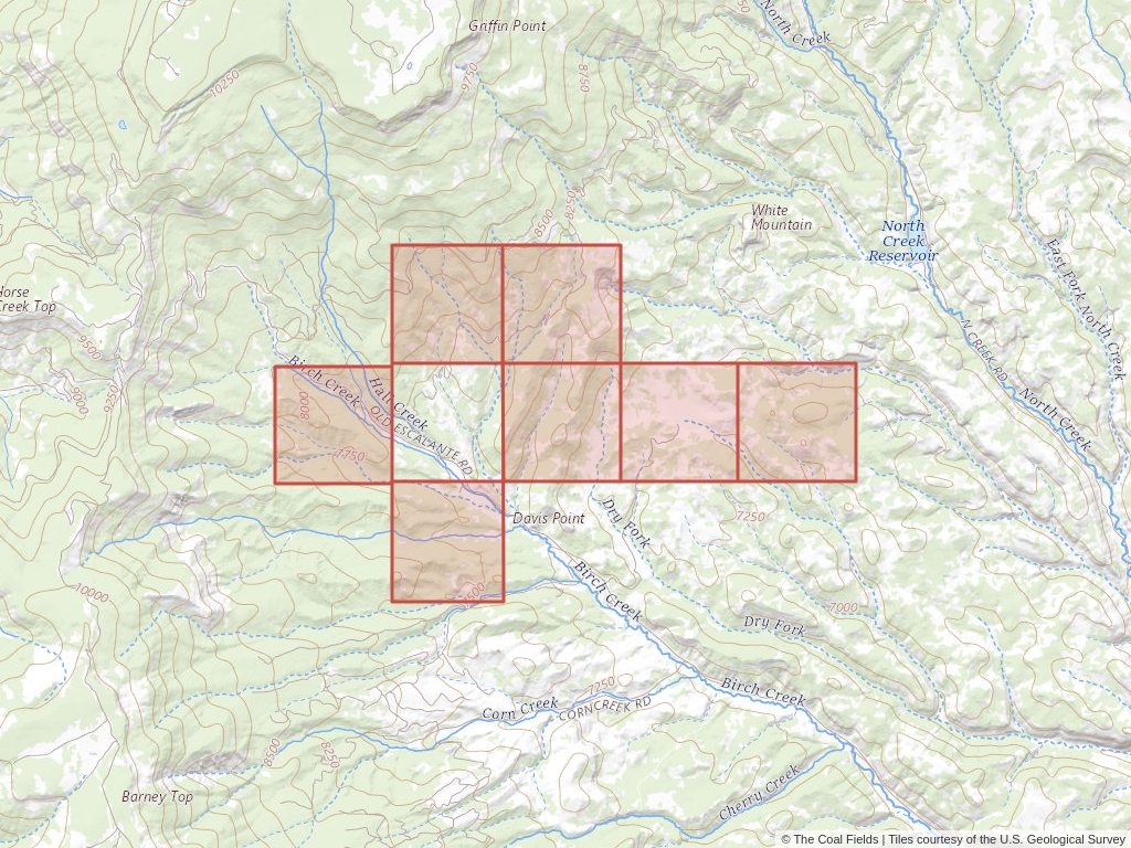 'Kaiparowits Basin Prefered Coal Lease' | 4,926 acres in Garfield, Utah | Established in 1968 | Jacobs Ranch Coal Company | 'UTU    006653'