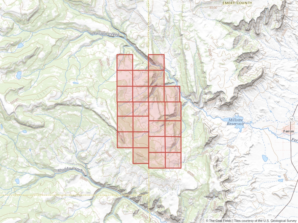 'Uinta Basin Coal Exploration License' | 14,440 acres in Emery, Utah | Established in 1981 | Sohio Royal Land Co. | 'UTU    050070'