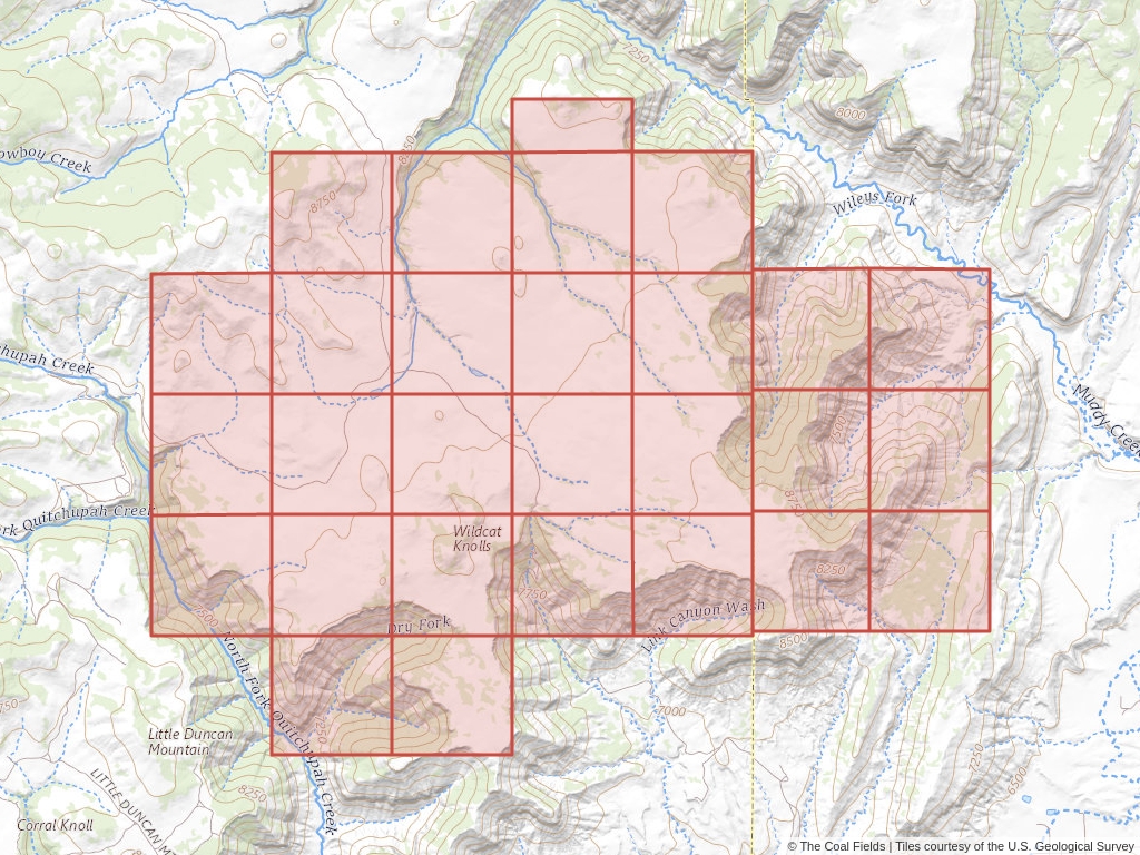 'Uinta Basin Coal Exploration License' | 14,408 acres in Emery, Utah | Established in 1982 | Sohio Royal Land Co. | 'UTU    051083'