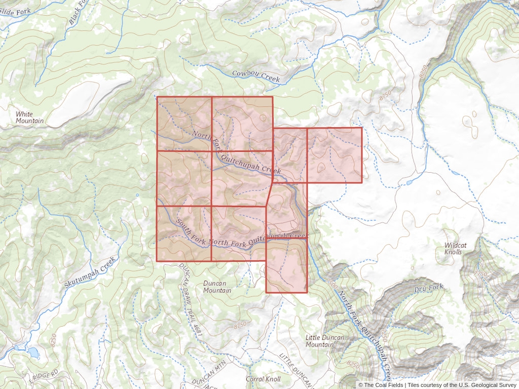 'Uinta Basin Coal Exploration License' | 4,096 acres in Sevier, Utah | Established in 1984 | Getty Mining Company | 'UTU    054079'