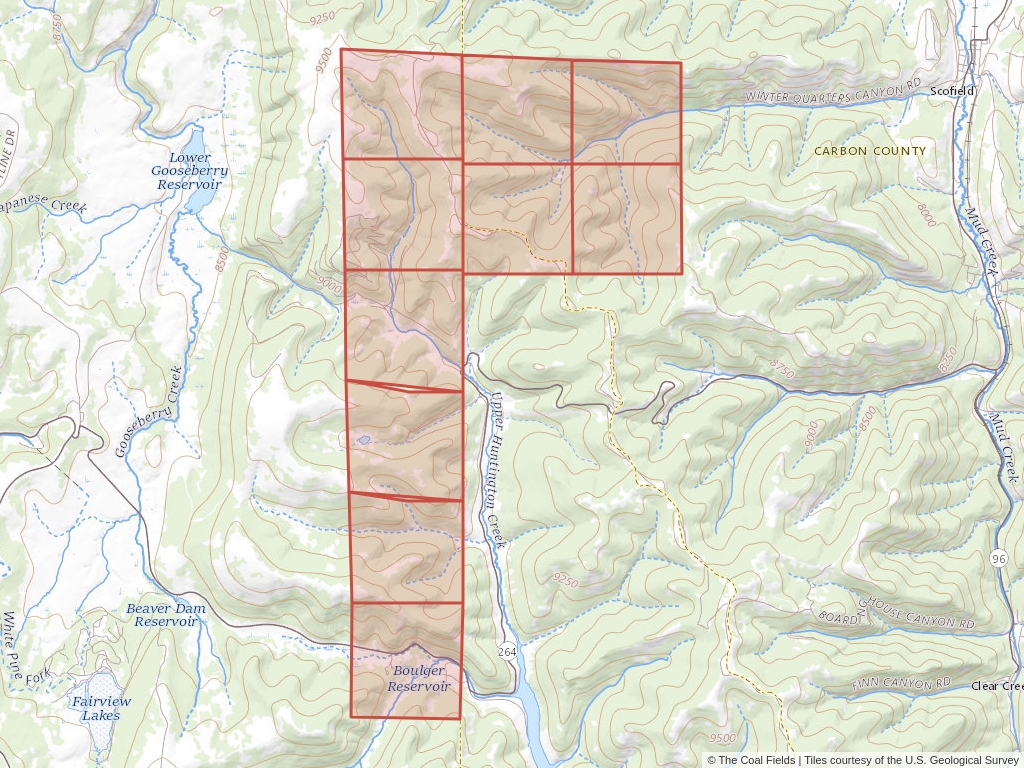 'Uinta Basin Coal Exploration License' | 4,707 acres in Emery, Utah | Established in 1984 | Getty Mining Company | 'UTU    054165'