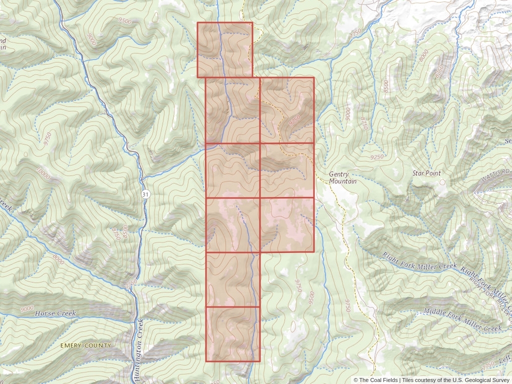 'Uinta Basin Competitive Coal Lease' | 2,097 acres in Emery, Utah | Established in 1988 | Plateau Mining Co. | 'UTU    064263'