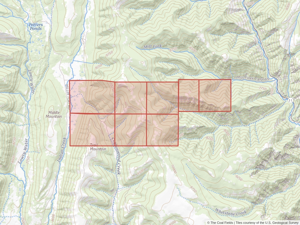 'Uinta Basin Coal Exploration License' | 1,893 acres in Emery, Utah | Established in 2010 | Pacificorp Interwest Mining Co. | 'UTU    088021'
