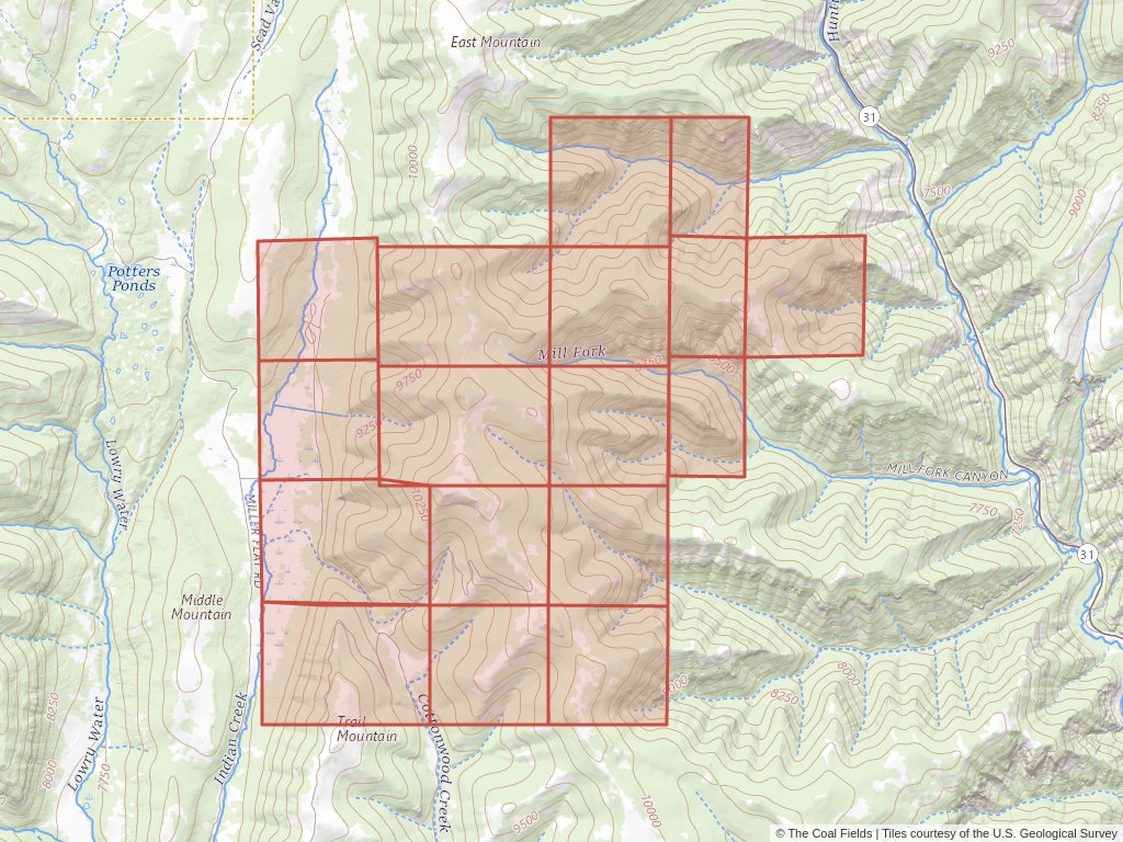 'Uinta Basin Coal Lease' | 6,383 acres in Emery, Utah | Established in 1999 | Pacificorp Interwest Mining Co. | 'UTU    088554'