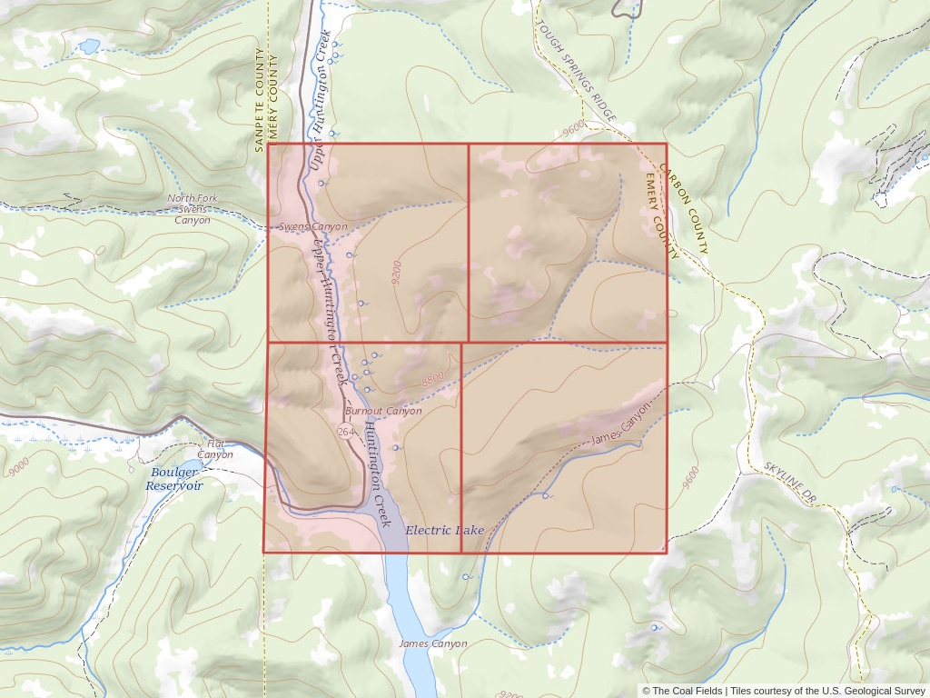 'Uinta Basin Prefered Coal Lease' | 2,489 acres in Emery, Utah | Established in 1960 | Canyon Fuel Co. | 'UTU   0044076'