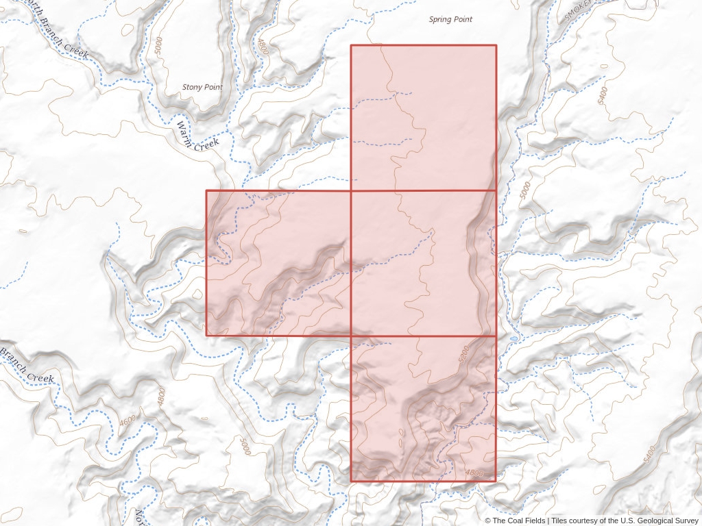 'Kaiparowits Basin Prefered Coal Lease' | 2,560 acres in Kane, Utah | Established in 1962 | Amca Coal Leasing | 'UTU   0087828'