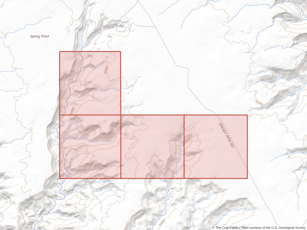 'Kaiparowits Basin Prefered Coal Lease' | 2,518 acres in Kane, Utah | Established in 1962 | Amca Coal Leasing | 'UTU   0087833'