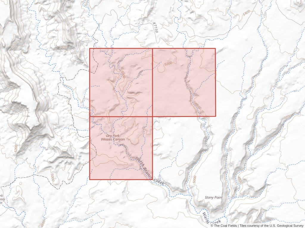'Kaiparowits Basin Prefered Coal Lease' | 2,022 acres in Kane, Utah | Established in 1962 | Amca Coal Leasing | 'UTU   0092140'