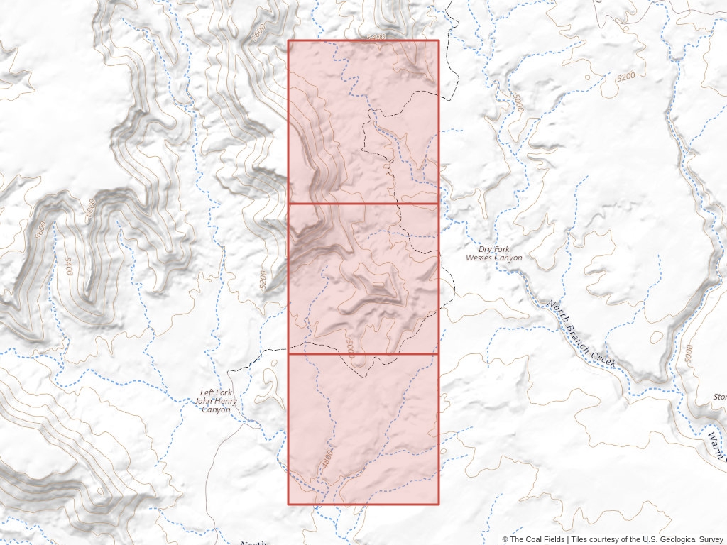 'Kaiparowits Basin Prefered Coal Lease' | 1,972 acres in Kane, Utah | Established in 1962 | Amca Coal Leasing | 'UTU   0092141'