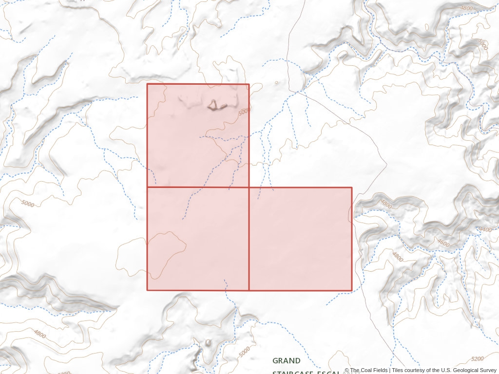 'Kaiparowits Basin Prefered Coal Lease' | 1,750 acres in Kane, Utah | Established in 1962 | Amca Coal Leasing | 'UTU   0092142'