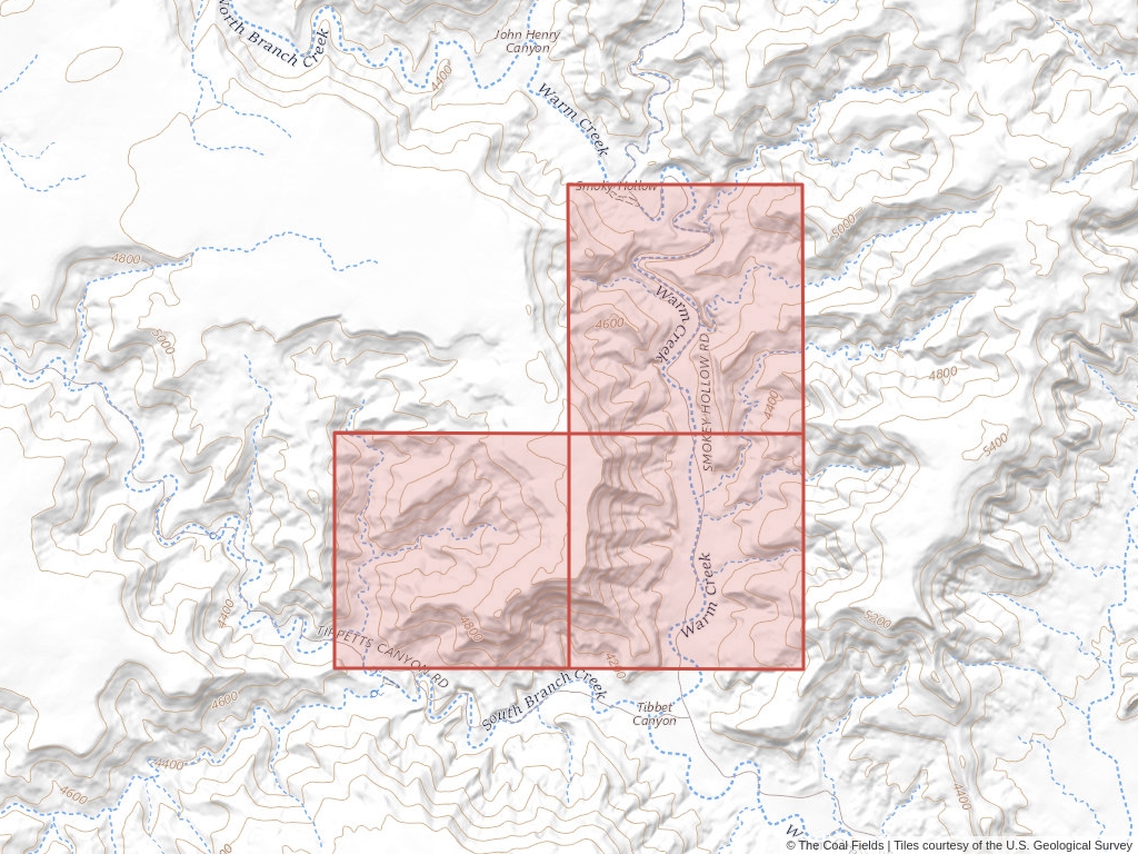 'Kaiparowits Basin Prefered Coal Lease' | 658 acres in Kane, Utah | Established in 1962 | Amca Coal Leasing | 'UTU   0096508'
