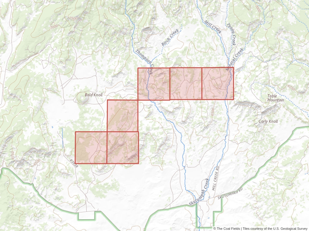 'Kaiparowits Basin Prefered Coal Lease' | 1,599 acres in Kane, Utah | Established in 1962 | Gayland Coal Inc. | 'UTU   0098775'