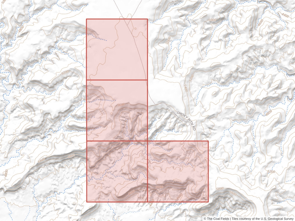 'Kaiparowits Basin Prefered Coal Lease' | 961 acres in Kane, Utah | Established in 1962 | S H West | 'UTU   0103141'