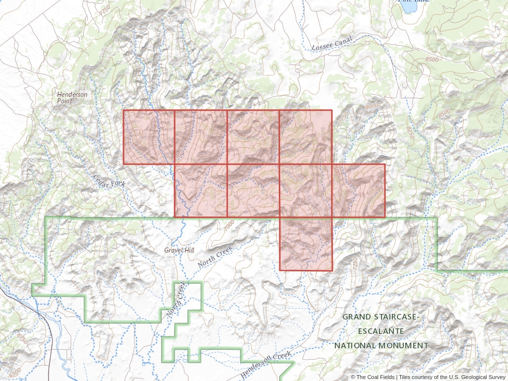 'Kaiparowits Basin Prefered Coal Lease' | 1,843 acres in Garfield, Utah | Established in 1966 | Sam H Neslen | 'UTU   0149348'