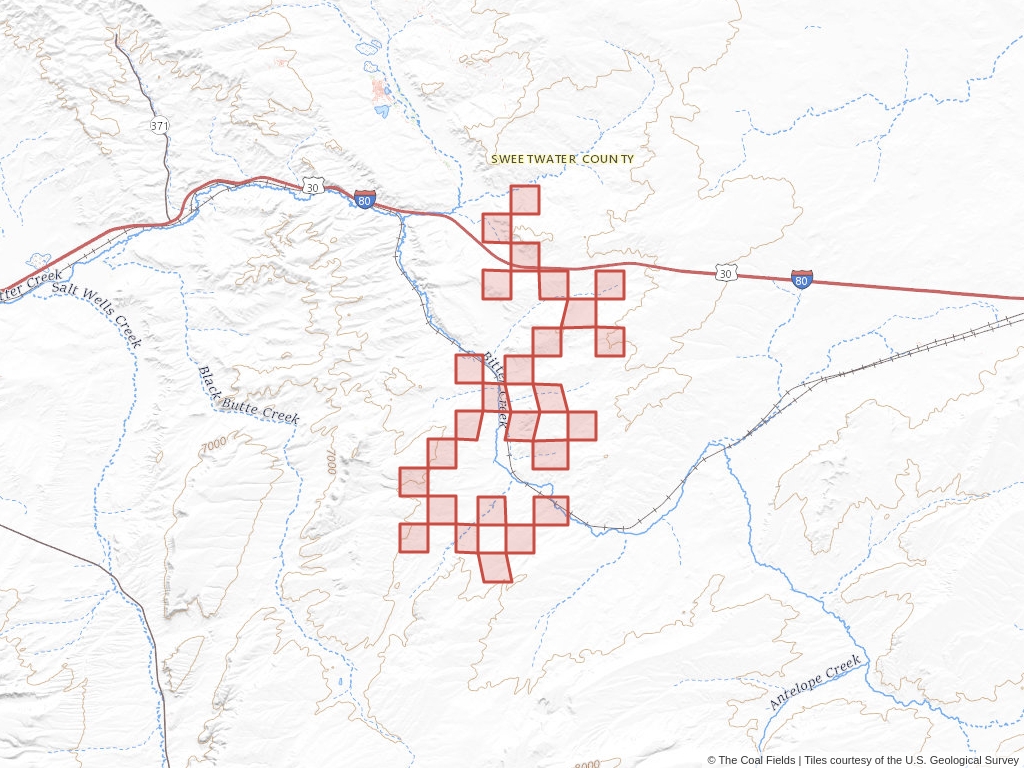 'Black Butte Mine Prefered Coal Lease' | 15,432 acres in Sweetwater, Wyo. | Established in 1967 | Black Butte Coal Co. | 'WYW    006266'