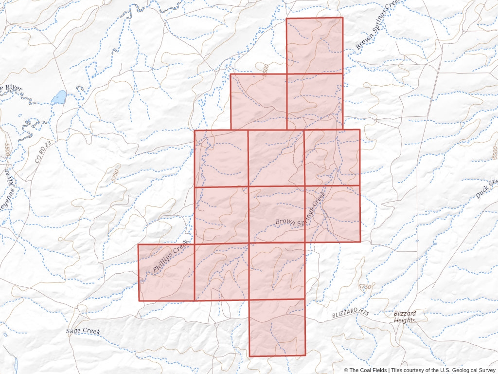 'Stevens South Prefered Coal Lease' | 4,352 acres in Converse, Wyo. | Established in 1968 | Eugene Stevens | 'WYW    014355'