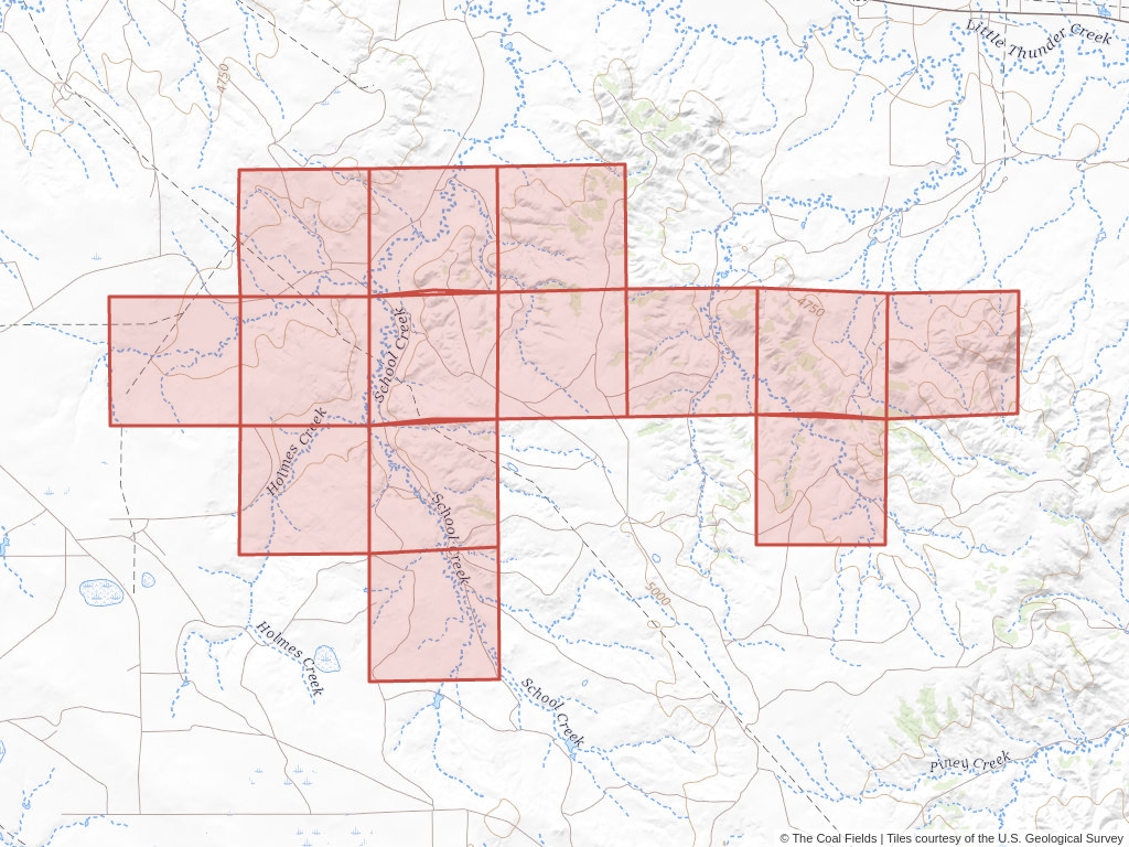 'Powder River Basin Coal Prospecting Permit' | 5,080 acres in Campbell, Wyo. | Established in 1971 | Elizabeth W Jenkins | 'WYW    028517'