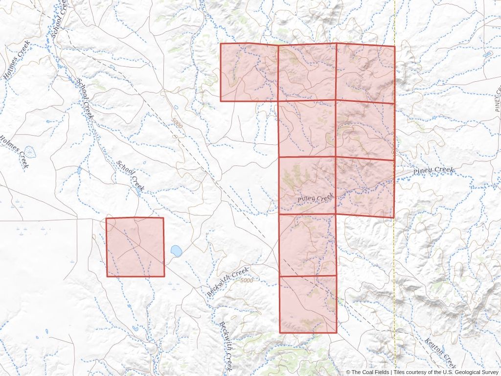 'Powder River Basin Coal Prospecting Permit' | 4,200 acres in Campbell, Wyo. | Established in 1971 | Elizabeth W Jenkins | 'WYW    028518'