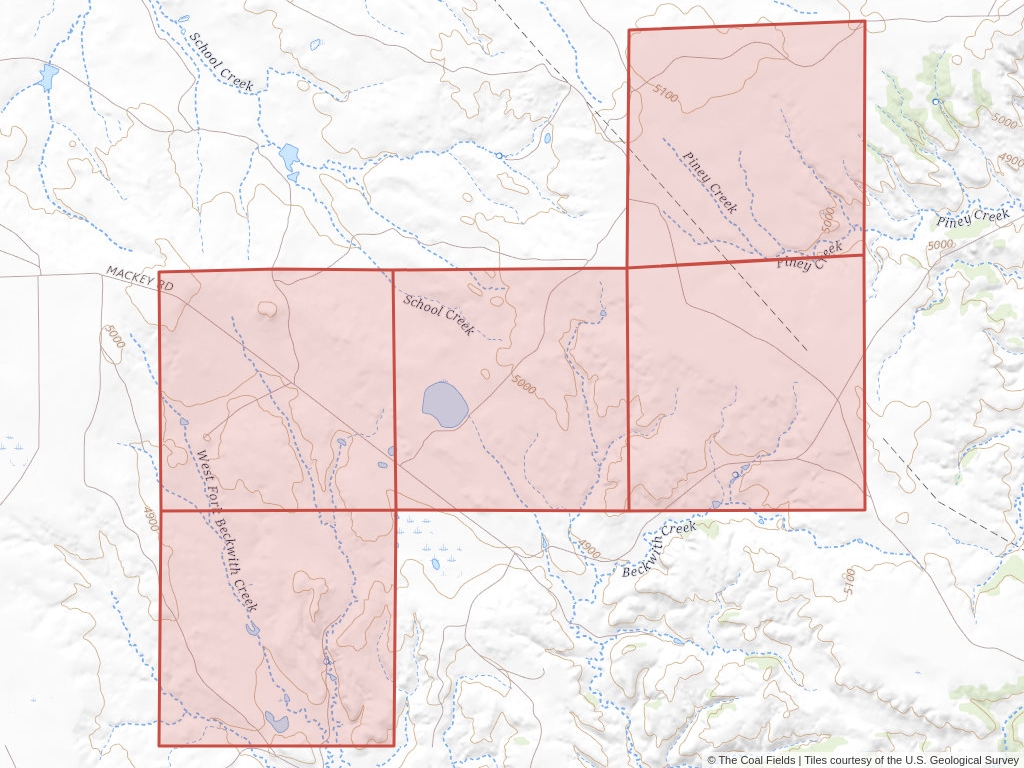 'Powder River Basin Prefered Coal Lease' | 280 acres in Campbell, Wyo. | Established in 1970 | Powder River Coal Company | 'WYW    032065'