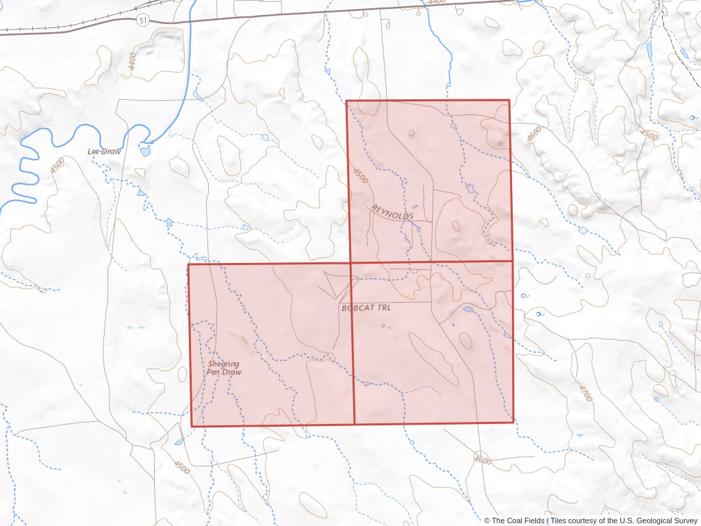 'Powder River Basin Coal Exploration License' | 440 acres in Campbell, Wyo. | Established in 1983 | Wyodak Resources Development | 'WYW    084561'