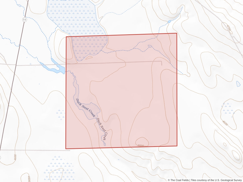 'Powder River Basin Coal Exploration License' | 160 acres in Campbell, Wyo. | Established in 1985 | Amax Coal Company | 'WYW    097744'