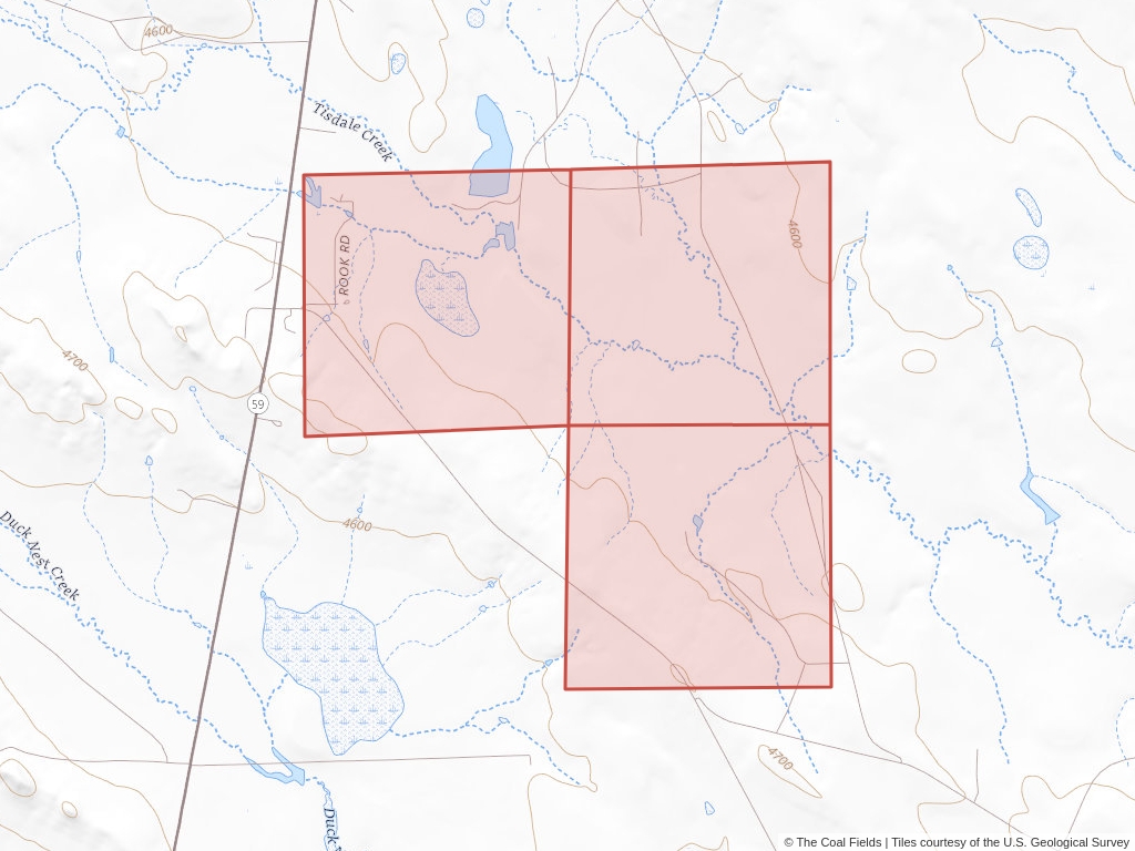 'Powder River Basin Coal Exploration License' | 489 acres in Campbell, Wyo. | Established in 2004 | Peabody Powder River Mining LLC | 'WYW    161763'