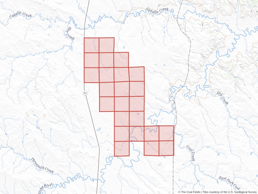 'Powder River Basin Coal Exploration License' | 11,217 acres in Campbell, Wyo. | Established in 2006 | Cordero Mining LLC | 'WYW    172693'