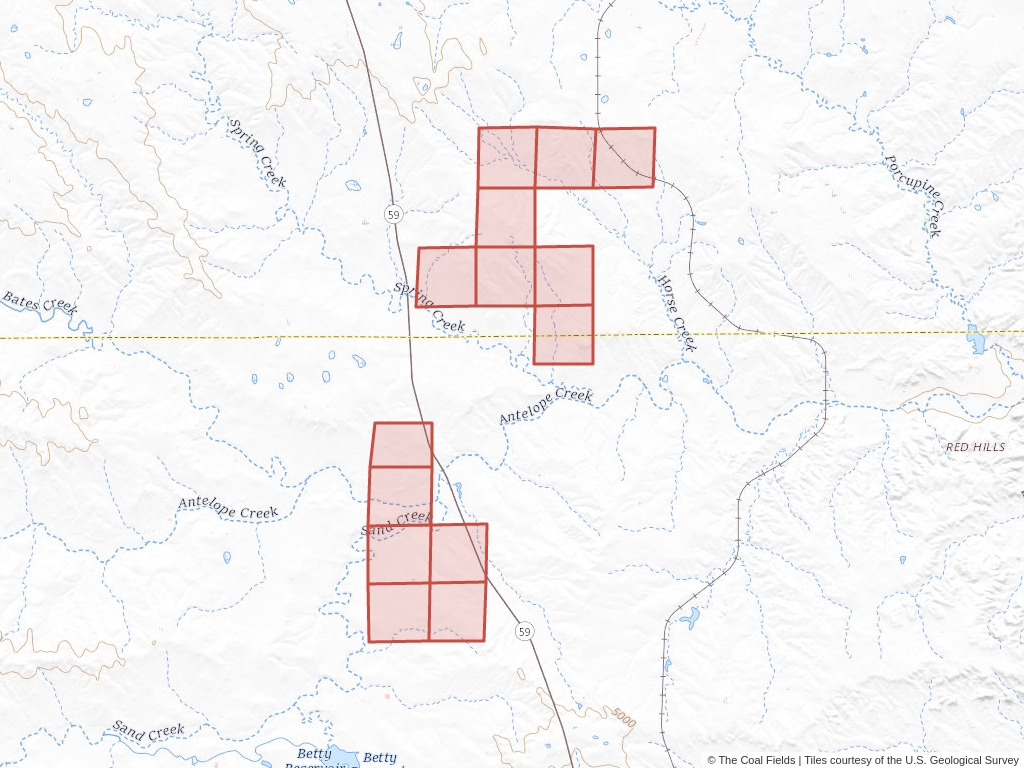 'Powder River Basin Coal Exploration License' | 5,122 acres in Converse, Wyo. | Established in 2008 | Antelope Coal LLC | 'WYW    176107'
