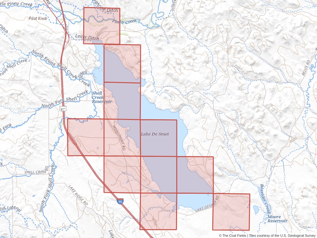 'Powder River Basin Coal Lease' | 2,203 acres in Johnson, Wyo. | Established in 1955 | Texaco Incorporated | 'WYW   0030052'