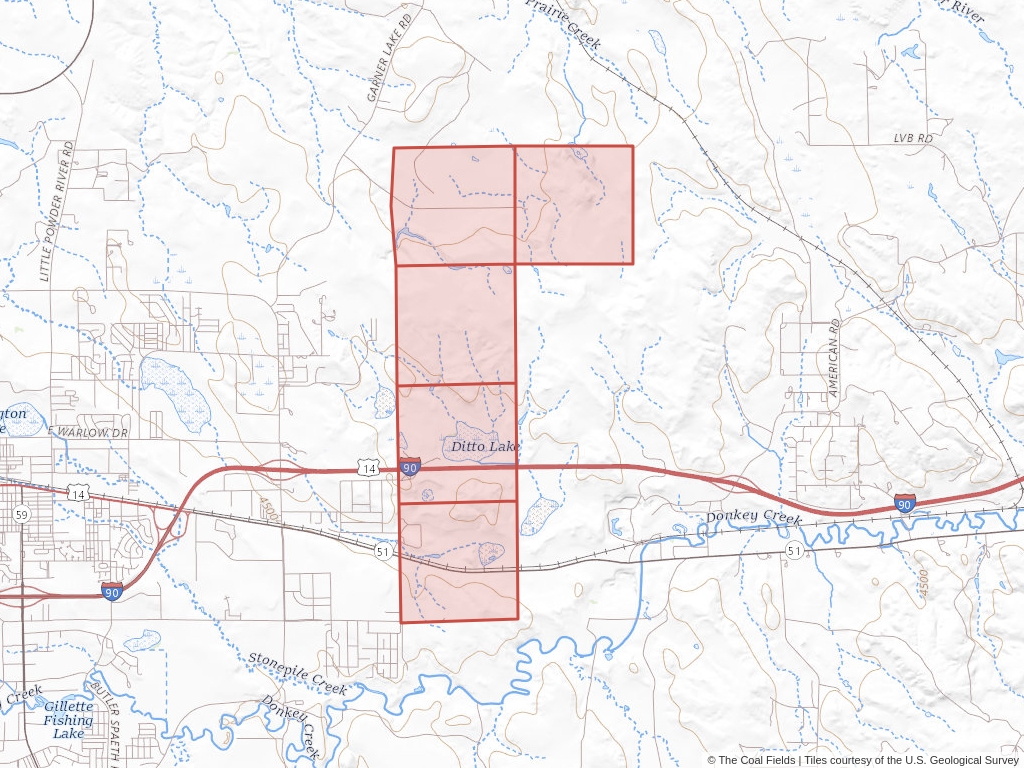 'East Gillette Fed Mine Coal Lease' | 1,386 acres in Campbell, Wyo. | Established in 1964 | Wyodak Resources Development | 'WYW   0313668'