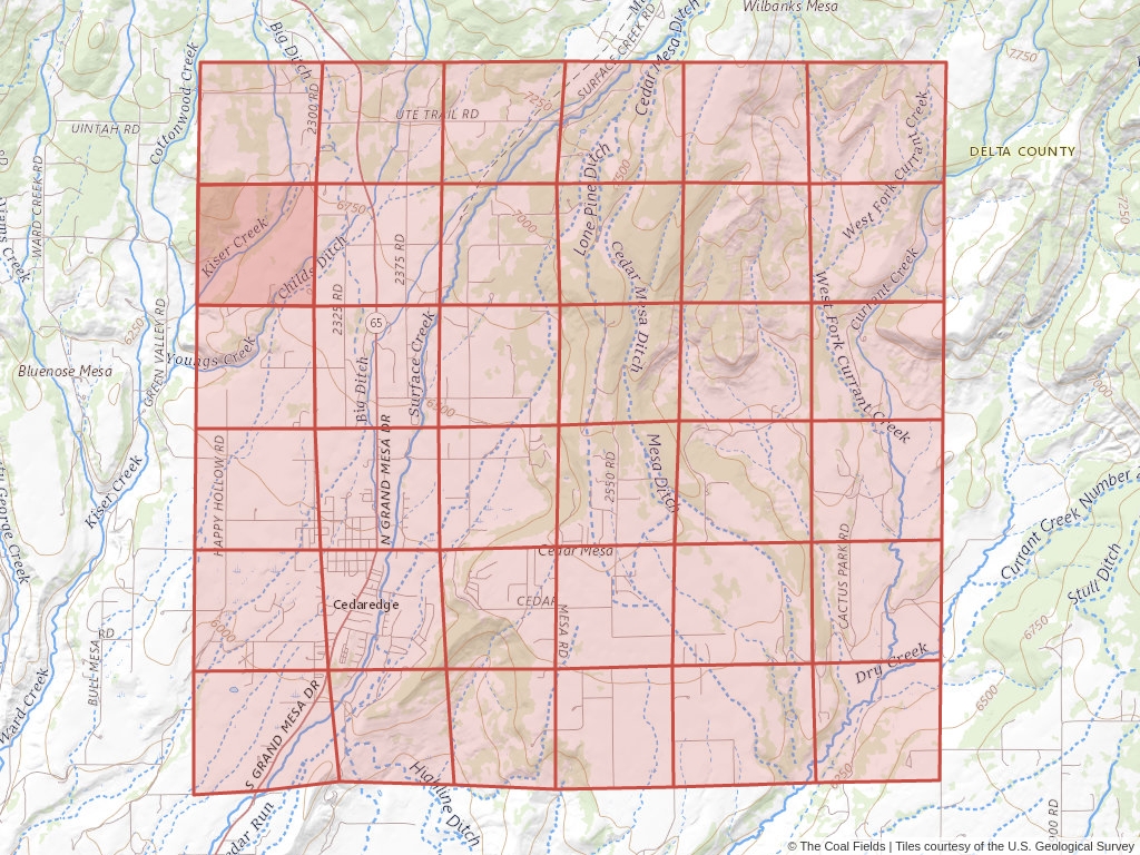 Sec. 7, T.13S, R.94W, 6th P.M. Coal Mining Leases