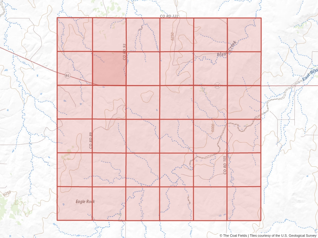 Sec. 8, T.9S, R.61W, 6th P.M. Coal Mining Leases