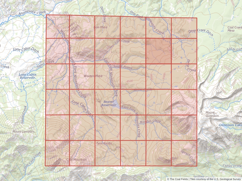 Sec. 11, T.14S, R.90W, 6th P.M. Coal Mining Leases