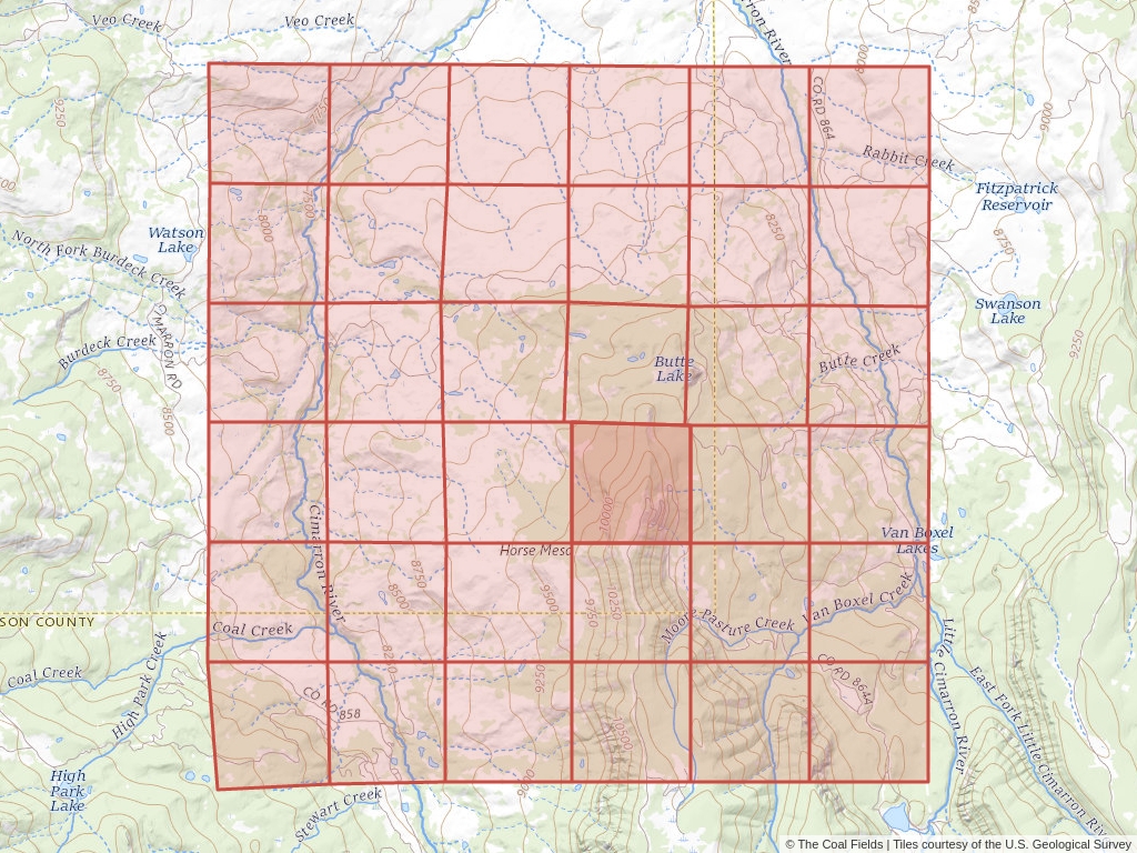 Sec. 22, T.47N, R.6W, New Mexico P.M. Coal Mining Leases