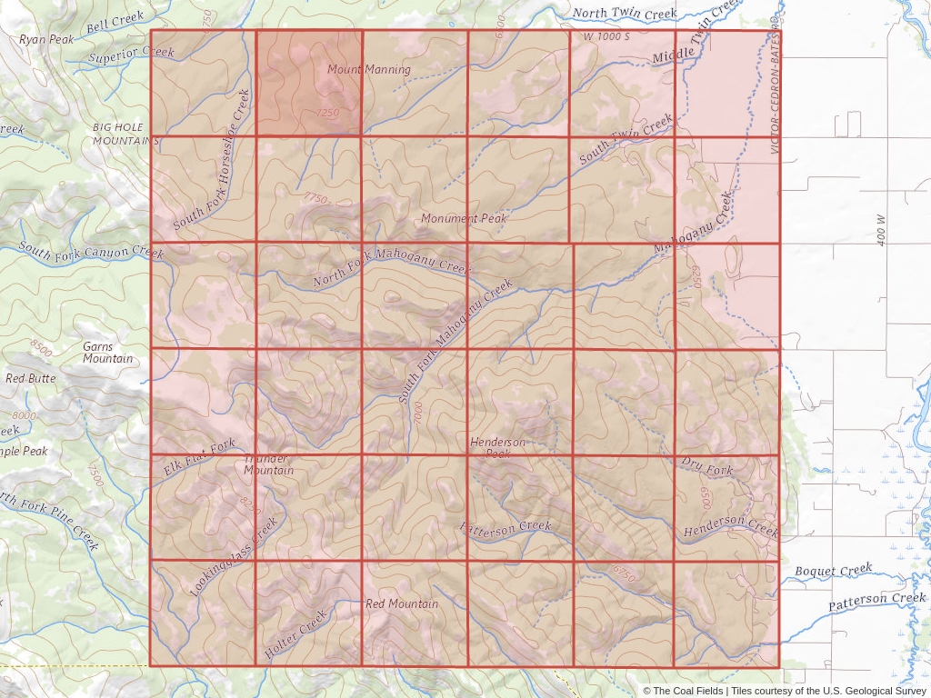 Sec. 5, T.4N, R.44E, Boise P.M. Coal Mining Leases